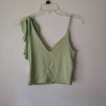 Gaze USA Gaze Green Ruffle Tank Top NWT Photo 6