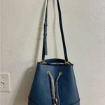 Michael Kors Mercer Gallery Dark Chambray Leather Bucket Crossbody Tote Bag NWT Photo 6