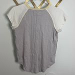 Free People We The Free Block It a baby Raglan Tee Ribbed Grey Small Photo 11