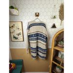 Frye Tan and Blue Knit Long Duster Cardigan - Size - Medium Photo 2