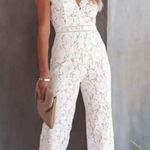 VICI White Lace Jumpsuit Photo 0