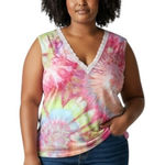 Bobbie Brooks Plus Size 3X Tank Top Handmade Tie Dye Sleeveless Pink Green 450 Photo 0