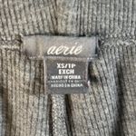 Aerie Gray Ribbed Lace Trim Pajama Sleep Shorts XS Photo 3