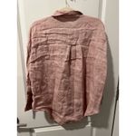 ZARA  Linen Button Down Shirt Red Size Large Craft Photo 1