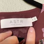 ASTR  The Label Maroon Floral Wrap Front Mini Dress Womens XS Fall Boho Ruched Photo 4