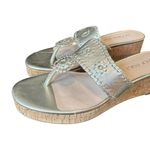 Jack Rogers Jacks Stacked Mid Wedge 10 Platinum Sandals Photo 5