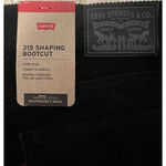 Levi's 315 Womens Corduroy Pants 27" Waist Black Shaping Bootcut Mid Rise NWT Photo 1