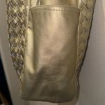 Coach - North South Metallic Woven Leather Gold‎ Leather Shoulder Bag Tote F17099 Photo 7
