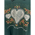 Green heart cottage core granny sweatshirt vintage peri Goff Large women’s Photo 1