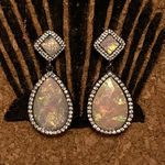 Versona White Tear Drop “Wanderlust” Earrings by  (NWT) Photo 0