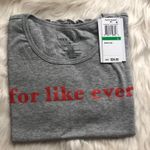 Love Tribe NWT  For Like Ever Heather Grey Large Tee Photo 1
