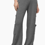 Apparis Dane Knitted Trousers Wide Leg Cargo Pants Gray Pockets Loungewear Small Photo 0