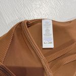 Aerie New Offline Ribbed Plunge Double Strap Mesh Back Sports Bra Brown Size Small Photo 14