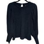 Madewell  Puff Sleeve Long Sleeve Sweater - Soft Black Size L Photo 0