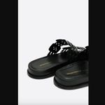 Intentionally Blank Brian Black Leather Slide Sandals 39 / US 8.5 Photo 4