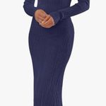 Amazon Long Sleeve Bodycon Ribbed Knit Maxi Dress Photo 0