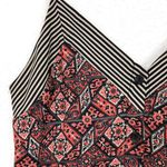 ASTR Geometric Maxi Dress Red Black S Photo 2