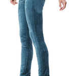 Paige Hoxton Ankle Peg Velvet Jeans Sea Blue High Rise Button Fly NWT Size 30 Photo 0