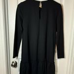 Banana Republic Black Long Sleeve Ruffle Hem Dress size 4 Photo 2