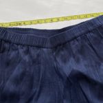 Susan Graver Linen Blend Ankle Pants Crochet Detail Navy Blue Size 12 Photo 10