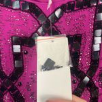 Free People  SPEAK EASY Size 4 Pink Sequins Beads Mini NEW FLAWED Photo 4