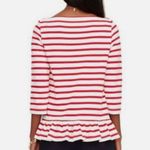 Kate Spade  3/4 Sleeve Striped Sailor Top Red Size XS Photo 1