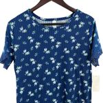 Flora Nikrooz Flora by  Lace Trim Ribbed Sleep Shirt Navy Size Small New Photo 1