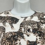 H&M Bengal Cat Dress Women Size 6 Animal Pattern A-Line Long Sleeves Viscose Photo 16