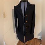 ZARA NWT Manteco (Italian Wool) Navy Blue Coat Photo 11
