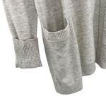 Fat Face Cardigan Sweater Long Open Front Oatmeal Gray Knit Wool Blend Photo 1