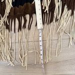 Elegant Unique Black and Brown High Low Ombre Fringe Jersey Fabric Skirt Sz XL Photo 10