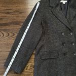 Coldwater Creek Blazer Tweed Double Breasted Career Jacket Black Tan Size 14 Photo 2