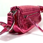 Balenciaga XSmall Le Cagole Metallic Leather Shoulder Bag Pink NEW Photo 10
