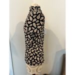 Anne Klein Mock Neck Short Sleeve Leaf Print Blouse XS Photo 2