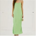 Something Navy  - Silky Essential Slip Dress in Green Photo 6