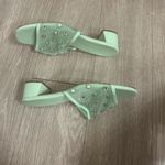 Loeffler Randall  Mint Mesh Crystal Slide Heels Mules Size 8 Photo 3
