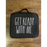 Rae Dunn ‎ 'Get Ready With Me' Black White Cosmetic Bag Makeup Toiletries Photo 1