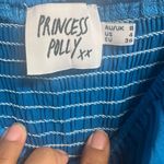 Princess Polly 603. Nakita Blue Satin Puff Sleeve Cut Out Dress 4 Photo 3