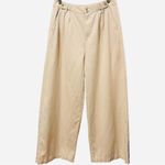 Madewell NWT Linen The Harlow Wide Leg Pants Light Tan High Rise Trousers 12 Photo 1