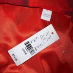 Ny&c red flowing dress with black lace hem and tie neck! Nwt Red Size L Photo 6