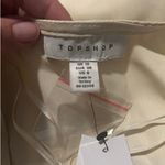 Topshop  Cream Wrap Belt Blouse Deep V-Neck Size 6 NWT Photo 11