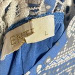 Entro NEW‼️  Lace-Backed Blue‎ & White Boho Maxi Dress, LARGE Photo 6
