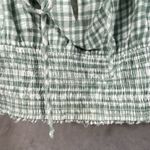 WAYF Smocked Waist Top Ruffle Sleeve Medium Farm Girl Beach Summer Fun Cropped Photo 4