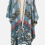 Sundance  Sweater Wrap Poncho Size Medium Large Aztec Tribal Print Loungewear Photo 0