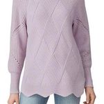 Rebecca Taylor Purple Basketweave Turtleneck Sweater Photo 0