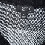 a.n.a A New Approach Oversized . V-Neck Black White Plaid Sweater XL Photo 2