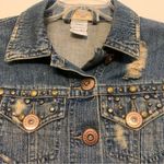 Z. Cavaricci Distressed Cropped Studded Juniors Size Small. 1786 Blue Photo 4
