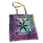 18" x 18" Goddess Pentacle Tie Dye Tote Bag Yellow Photo 1