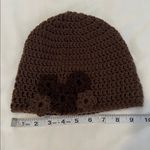 NWT Angela’s Designs brown with flower accents hand crocheted one of a kind hat Photo 4