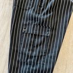 Unisex KNG Black and White Stripe Chef Kitchen Pants Photo 2